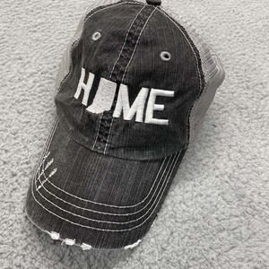 Illinois Home travel destination truckers hat baseball cap state distressed OSFA